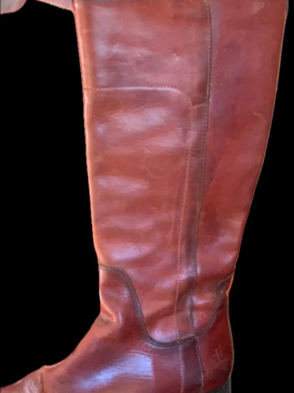 Frye Genuine Leather Knee-High Riding Boots | Burnt Red | Size 9